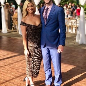 Majorelle leopard print Tabitha Midi Dress